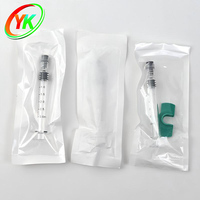 Seringue en verre longue de 1 ml à embout Luer Lock, stérilisée séparément sous blister, avec piston de retenue personnalisé pour la mésothérapie