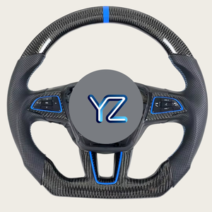 Volant chauffant en fibre de carbone de style sport <span class=keywords><strong>YZ</strong></span> pour Ford Focus RS ST MK3, pièces de rechange pour la modification et l'amélioration de l'intérieur de la voiture - Product Image 3