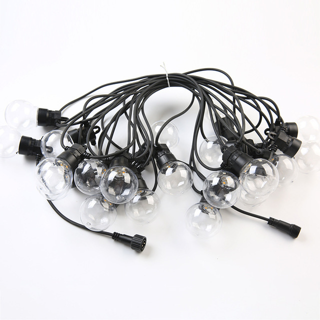 G50 Globe LED Outdoor Garden String Lights Solar Powered Waterproof with IP67 Rating Hanging Lights Porch Patio Camping Party