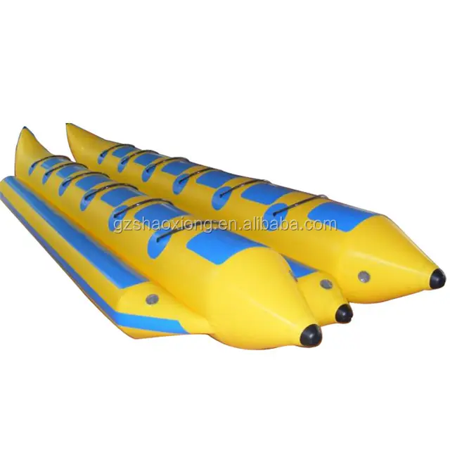 Barco inflable de plátano, equipo de juego de agua de peces voladores, en venta