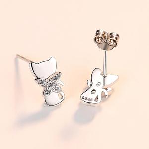 <span class=keywords><strong>Orecchini</strong></span> CZCITY in <span class=keywords><strong>Argento</strong></span> 925 Coreano con Zirconi per Donne, Design a Forma di Animale, Gioielli di Lusso, <span class=keywords><strong>Orecchini</strong></span> a Forma di <span class=keywords><strong>Gatto</strong></span> - Product Image 4