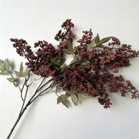 Künstliche Nandina-Frucht Seidenblumen Dekorationen - Aufklebbare Blumenzweige für Bodenvasen Wohnzimmer Esstische TV-Schränke