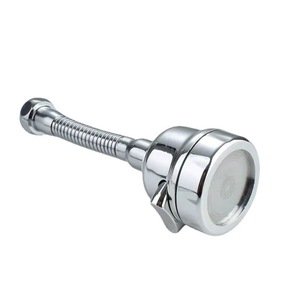 Robinet de cuisine universel noir moderne rotatif à 360° avec aérateur anti-éclaboussures et adaptateur de buse d'arrosage - Product Image 2