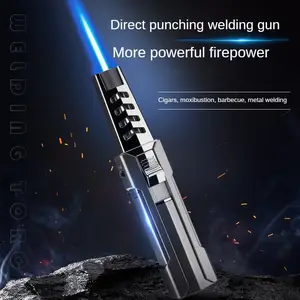 High Temperature SprayJet Metal Butane Gun Lighter Outdoor BBQ Torch Lighter