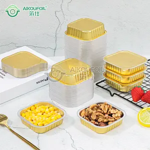 Bandeja de comida desechable Bossfoil con tapa, bandeja de aluminio para horno, máquina de sellado manual, envasado de alimentos de aluminio, contenedores para sacar