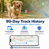 Traceur GPS pour animaux de compagnie G674G en plastique, haute précision, localisation en temps réel, 4G Android, étanche, autonomie de plus de 20 heures pour chiens et chats