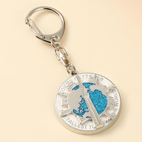 Shengye Direct Usine Logo Personnalisé Cadeaux Promotionnels Argent Noir Métal Porte-clés Porte-clés Personnalisé Affaires Métal Porte-clés