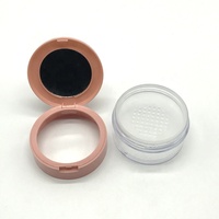 Conteneur vide personnalisé pour poudre libre, pot cosmétique transparent avec couvercle tamis, boîte ronde pour poudre de maquillage pour marque de beauté