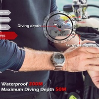 Reloj de Buceo para Hombre NORTH EDGE, Reloj Inteligente de Acero de Lujo, Brújula, Altímetro, Barómetro, Reloj Digital, Resistente al Agua 200m