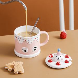 Tasse pour gâteau d'anniversaire, motifs d'animaux, mignon, ours de dessin animé, tasse amusante, cadeau d'affaires, pour vacances, tasse colorée - Product Image 5