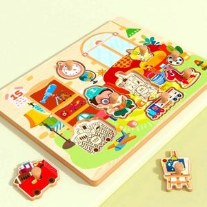 Nouvel Arrivage : Puzzle en Bois à Chevilles pour Bébé, Ludique et Éducatif Précoce, Thèmes : Circulation, Espace, Animaux - Product Image 3