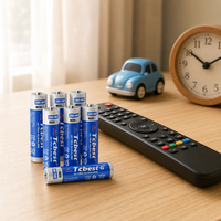 Baterai Alkali OEM Harga Terbaik LR03 1.5V 140 menit AAA Baterai Primer Alkali untuk Remote Control