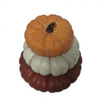 Ornement d'Halloween en résine en forme de citrouille Mont Carmel pour la décoration d'automne des salons et des tables à manger