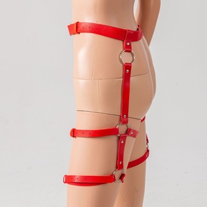 Europeo americano interesse integrato fibbia in pelle PU cintura rilegatura regolabile Bondage attrezzi per la tortura - Product Image 4