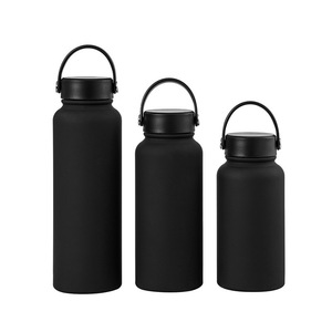 Stylish Rubber Coated Portable <b>Thermos</b> With Handle 304 Stainless Steel Leak Proof For Travel Outdoor Sports Large Capacity - Product Image 2