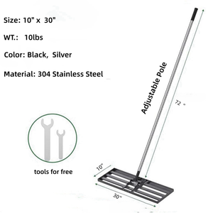 Niveleur de pelouse manuel en acier de grande taille de 30*10 pouces pour l'engrais organique d'herbe et de sable nivelant l'entretien du gazon de la cour du <span class=keywords><strong>jardin</strong></span> - Product Image 3