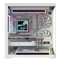 Caja de Ordenador para Juegos Ruix Iceblade 240 Blanca OEM al por Mayor, Micro-ATX ITX, con Ventiladores ARGB, Vista Completa, Torre Media