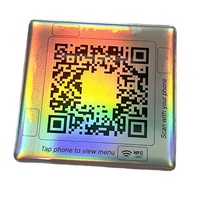 Hologramme brillant unique QR Code LOGO personnalisé autocollant de Table Nfc QR pour Menu de Restaurant