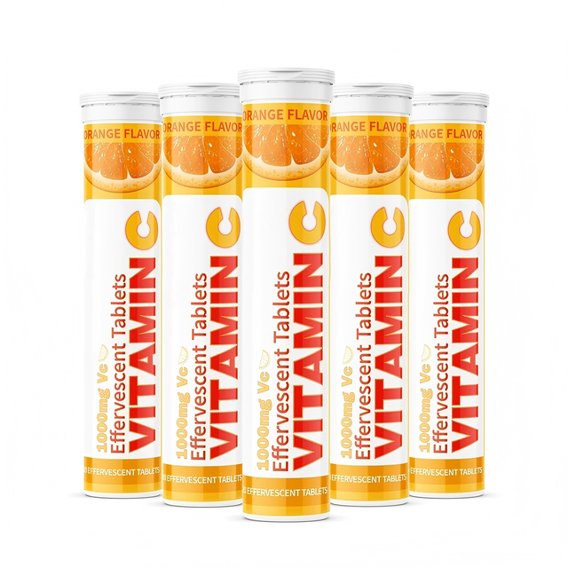Effervescent Tablets Manufacturers Vitamin C Supplement Private Label Adult Customizable Immune Support 1000Mg