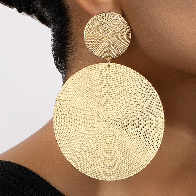 2024 Fashion Jewelry Hot selling exaggerated african jewelry large round shaped earrings trendy big african geometric earrings