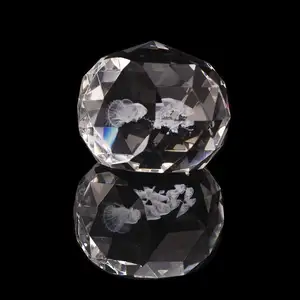 Ehre des Kristalls neu Design Phantasie Diamant facettierte Kristall kugelform Gravur große Kugel