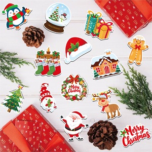 Christmas Refrigerator Magnets PVC Magnetic Stickers Irregular Shape Removable Holiday Decorations For Kitchen Fridge - Product Image 1