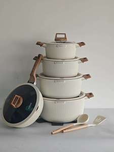 Ensemble <span class=keywords><strong>de</strong></span> 15 ustensiles <span class=keywords><strong>de</strong></span> cuisine en aluminium antiadhésifs, casseroles et poêles <span class=keywords><strong>de</strong></span> 20-32 cm, fabrication chinoise, pour la maison, la cuisine, les fêtes et les célébrations - Product Image 6