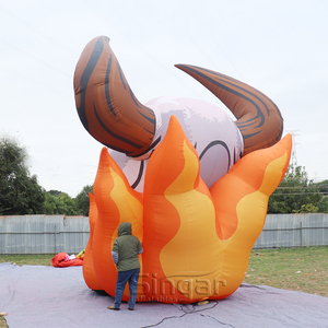 Cabeza de Calavera Inflable Gigante de 5m con Modelo de <span class=keywords><strong>Fuego</strong></span> para Publicidad, Eventos Temáticos <span class=keywords><strong>y</strong></span> Exhibiciones al Aire Libre - Product Image 4
