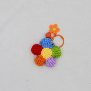 ของเล่นถักไหมพรมอะมิกุมิสีรุ้ง ดอกไม้ถักโครเชต์ทำมือ ขายส่ง พวงกุญแจดอกไม้โครเชตน่ารัก ตุ๊กตาดอกไม้ถักโครเชต์สำหรับตกแต่งกระเป๋า - Product Image 6