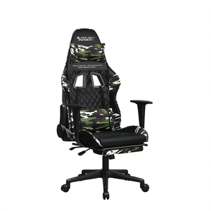 Sedia da Gaming Black Cade Pathron in Ecopelle Design Mimetico Braccioli 4D Base Girevole per Giocatori - Product Image 1