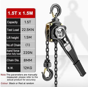 0.8 <span class=keywords><strong>Ton</strong></span> 1.5 <span class=keywords><strong>ton</strong></span> Alat Angkat Manual dengan Tuas, Tinggi 1.5M, Kondisi Baru, Tipe Rantai Sling - Product Image 4
