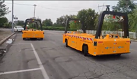 Robot AGV (Automated Guided Vehicle) Pintar untuk Industri Berat, Pengangkut Ikan Tanpa Awak, Kapasitas 5 Ton, untuk Penggunaan Luar Ruangan