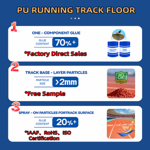 Peinture pour sol de piste d'athlétisme directement de l'usine/ Piste d'athlétisme extérieure en PU/ Matériel de piste d'athlétisme entièrement en polyuréthane entièrement plastique - Product Image 3