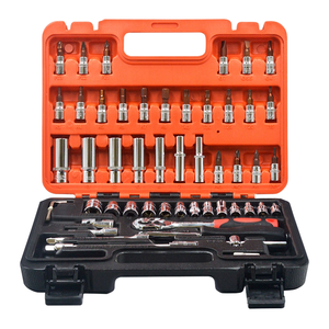 Ensemble d'outils de réparation multifonctionnels pour la maison 53-en-1, jeu de clés à douille et de clés à cliquet, ensemble d'outils mécaniques manuels, 53 pièces pour la réparation automobile - Product Image 5