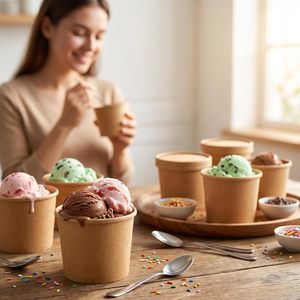 Emballage alimentaire jetable écologique en papier kraft biodégradable, forme personnalisée, pour camping et restauration rapide - Product Image 5