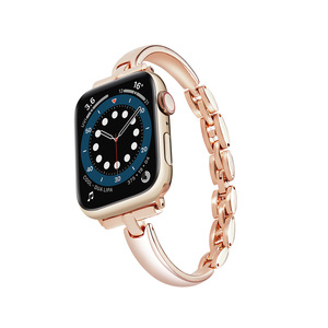 Bracelet de montre de luxe en métal pour <span class=keywords><strong>Apple</strong></span> <span class=keywords><strong>Watch</strong></span> 8 <span class=keywords><strong>7</strong></span> 41 <span class=keywords><strong>45mm</strong></span> 6 5 4 Bracelet en <span class=keywords><strong>acier</strong></span> <span class=keywords><strong>inoxydable</strong></span> pour femme pour iWatch Ultra 44 40 42 38MM - Product Image 2