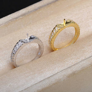 เวนชิ แหวนเงินแท้ S925 กึ่งสำเร็จรูป แบบเปิด สำหรับตกแต่งเครื่องประดับมุก รุ่นจีน 16597 - Product Image 3