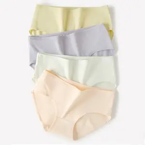 Factory Wholesale Simple Pure Solid Color Women's Cotton Briefs Cotton Woman Panties For Ladies Wholesale