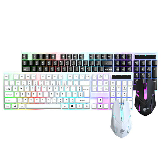 CUSTOM Stock Wired Gaming Keyboard and Mouse Set combos LED Backlight USB Wired anime china Gamer Keyboard mice combo diy