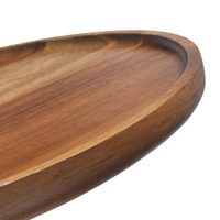 Plateau rond en bois, plateau de service décoratif en bois d'acacia pour table basse et décoration intérieure, planche à apéritifs en bois