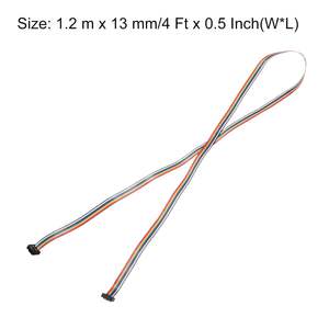 Cable plano de cinta arcoíris Meccanixity, paso de 2,54 mm, 10 pines, conector dual hembra para proyectos industriales y de bricolaje - Product Image 3