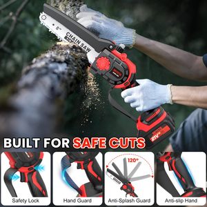 Tronçonneuse à perche télescopique sans balais 21V à batterie, moteur 550W, barre multi-longueurs pour l'élagage extérieur et le jardinage GT-500 - Product Image 5