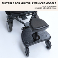 SUNNUO nouvellement conçu de haute qualité pliable universel 2-en-1 connecteur double poussette debout planche poussette pédale
