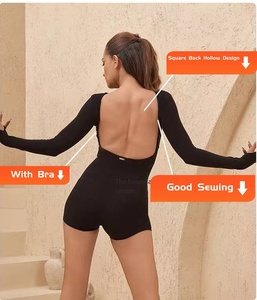 Famoso leotardo negro en forma de U para danza latina, top de <span class=keywords><strong>ballet</strong></span>, <span class=keywords><strong>ropa</strong></span> de jazz para escenario, traje de pole dance para mujer - Product Image 6