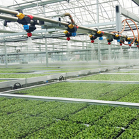 Système d'irrigation de serre en verre, filet d'ombrage réglable à espace multiples, Type Venlo de m
