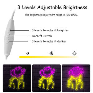 Cowgirl Leucht reklame für Wand dekoration Rosa LED-Zeichen für Western Cowboy Man <span class=keywords><strong>Cave</strong></span> Bar Dekor Geburtstag Hochzeits feier Weihnachts geschenk - Product Image 6