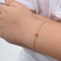 Gelang & gelang tangan mode baja tahan karat 316L anti kusam, lapis emas PVD 14k 18k, perhiasan gelang untuk bayi perempuan anak-anak