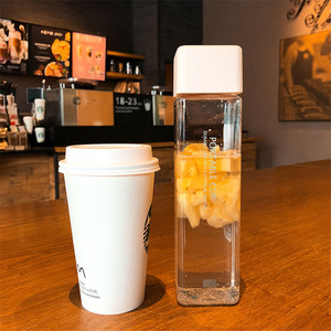 Bouteille carrée d'eau en plastique givré, pour jus de fruits, Portable, étanche, pour Sport en plein air, voyage, Camping, ml, nouveau - Product Image 6