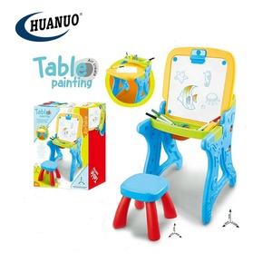 <span class=keywords><strong>Chevalet</strong></span> d'apprentissage en plastique pour enfants avec chaise – Jouet éducatif préscolaire pour dessiner - Product Image 2