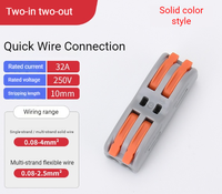 Bloc de bornes électrique à levier SPL-24, connecteur rapide à ressort pour câbles, contact en cuivre, boîtier en PC